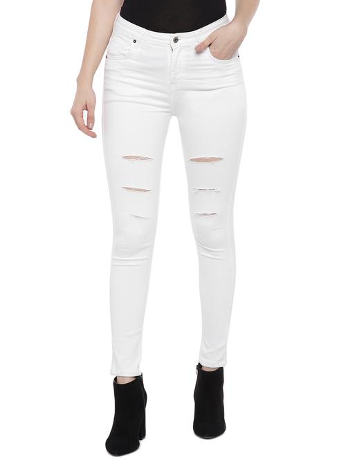high rise distressed skinny fit jeans - 16809546 - Very Small Image - 1