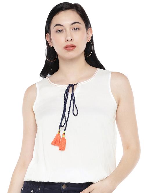 tie up neck crop top - 16809593 - Very Small Image - 1