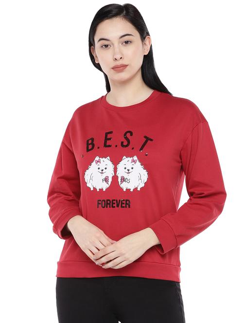 round neck printed sweatshirt - 16809601 - Very Small Image - 1