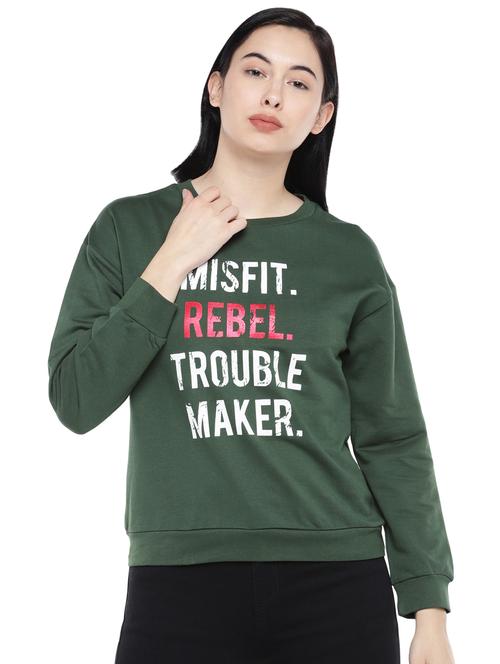 quirky text round neck sweatshirt - 16809614 - Very Small Image - 1