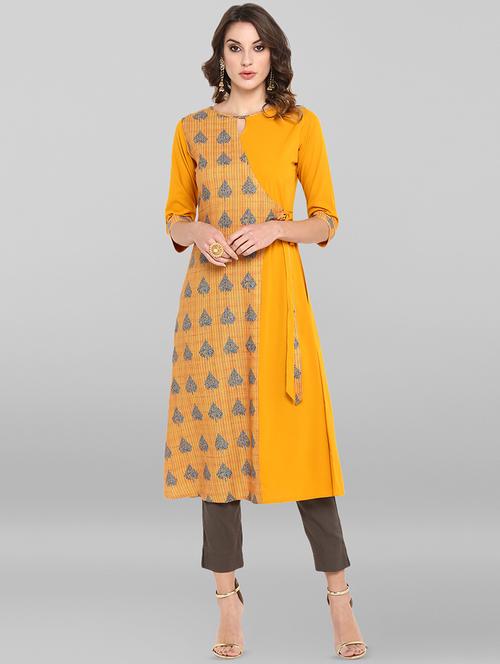 printed a-line kurta - 16809717 - Very Small Image - 1