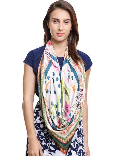 multi colored satin scarf - 16809759 - Very Small Image - 1