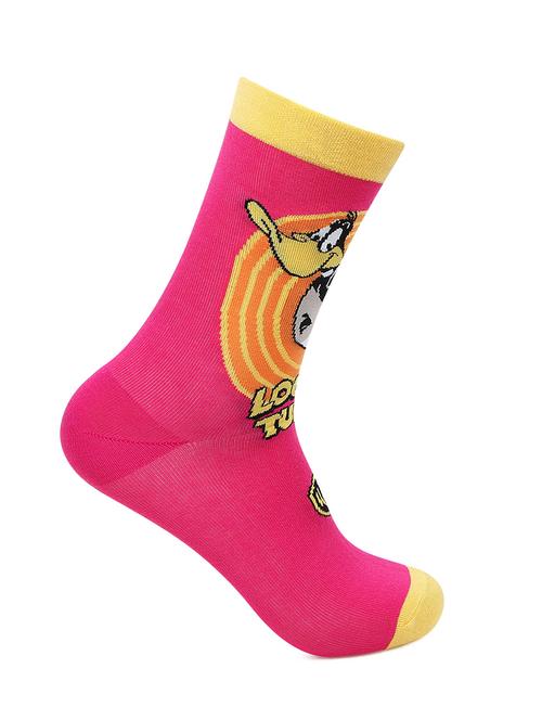 pink cotton full length socks - 16810179 - Very Small Image - 1