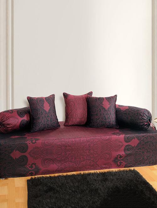 diwan set with bolster and cushion covers (set of 6) - 16811006 - Very Small Image - 1