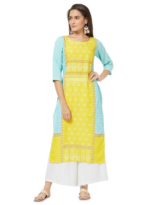 floral straight kurta - 16811070 - Very Small Image - 1