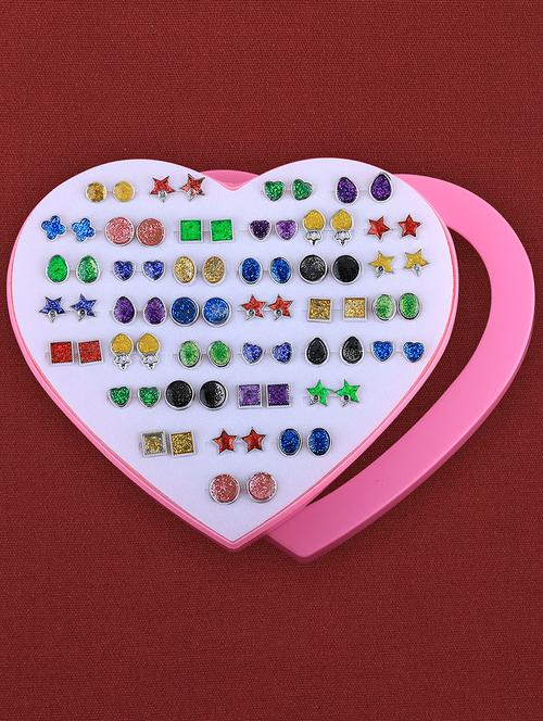 multi colored metal combo's. earring - 16812090 - Very Small Image - 1
