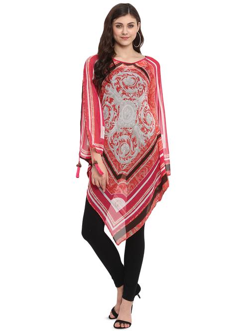 tassel embellished poncho top - 16813642 - Very Small Image - 1