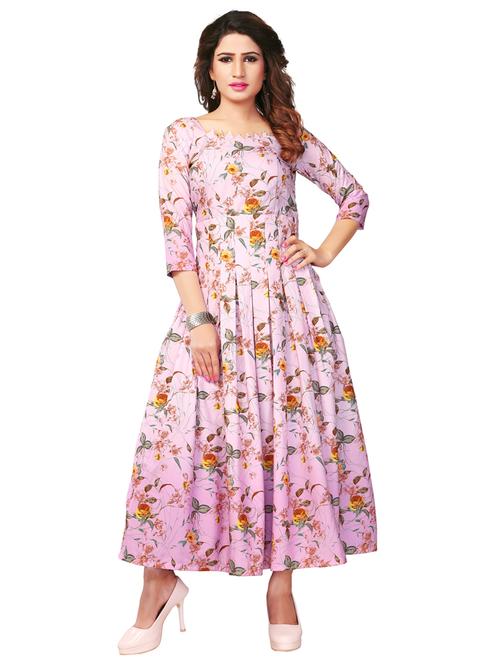 floral flared ethnic dress - 16813965 - Very Small Image - 1