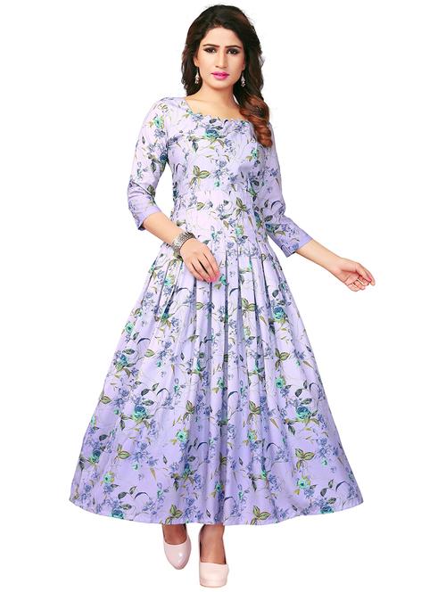 floral flared ethnic dress - 16813967 - Very Small Image - 1