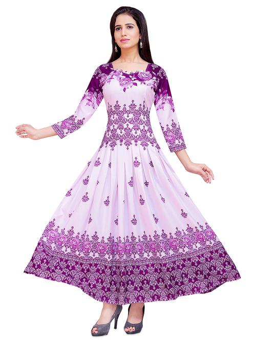 floral print flared ethnic dress - 16814007 - Very Small Image - 1