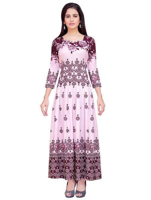 floral print flared ethnic dress - 16814009 - Very Small Image - 1