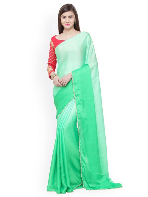 ombre bordered saree with blouse - 16814498 - Very Small Image - 1
