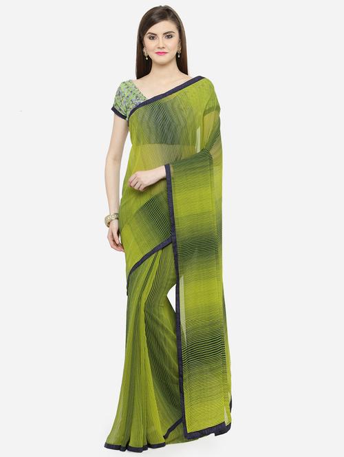 printed woven saree with blouse - 16814670 - Very Small Image - 1