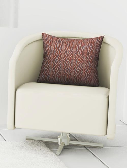 handmade cushion cover with front:- jacquard & back cotton - 16815197 - Very Small Image - 1