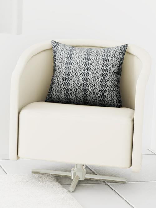 handmade cushion cover with front:- jacquard & back cotton - 16815201 - Very Small Image - 1