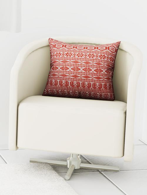 handmade cushion cover with front:- jacquard & back cotton - 16815205 - Very Small Image - 1