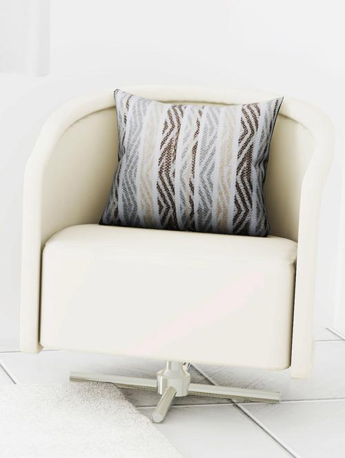 handmade cushion cover with front:- jacquard & back cotton - 16815209 - Very Small Image - 1