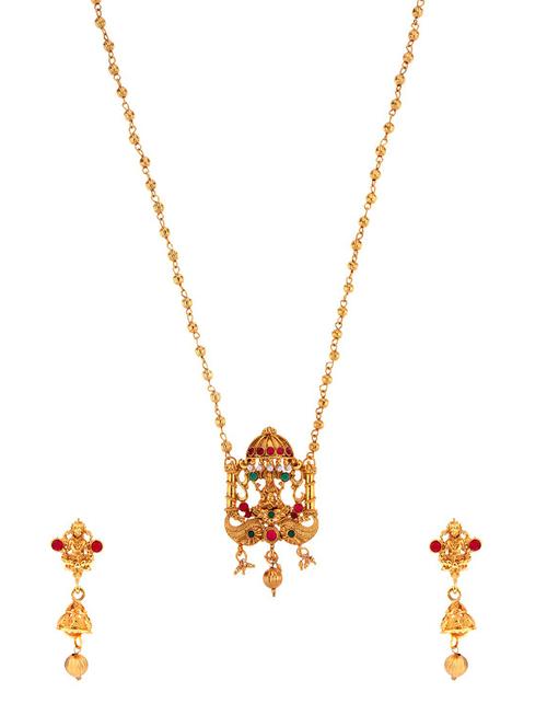 multi colored metal pendants and earring - 16815807 - Very Small Image - 1