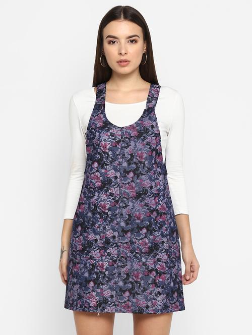u-neck floral pinafore dress - 16816909 - Very Small Image - 1