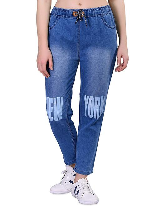drawstring wait boyfriend jeans - 16816911 - Very Small Image - 1