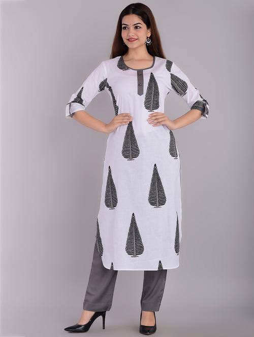printed kurta pant set - 16816969 - Very Small Image - 1