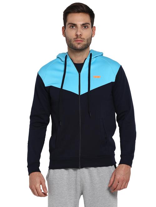 navy blue color block sweatshirt - 16816974 - Very Small Image - 1