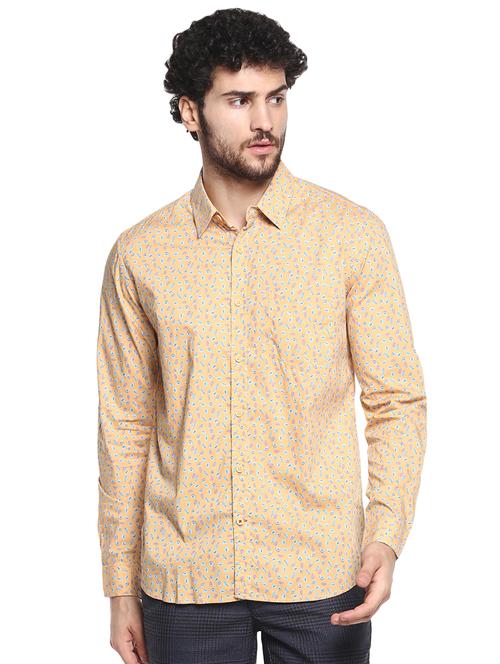 orange printed casual shirt - 16817200 - Very Small Image - 1