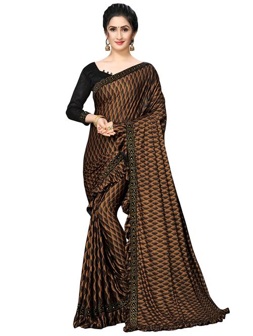 foil printed saree with blouse - 16817665 - Very Small Image - 1