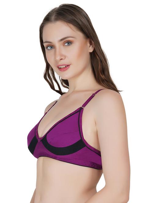 contrast detail floral patch bra - 16818081 - Very Small Image - 1