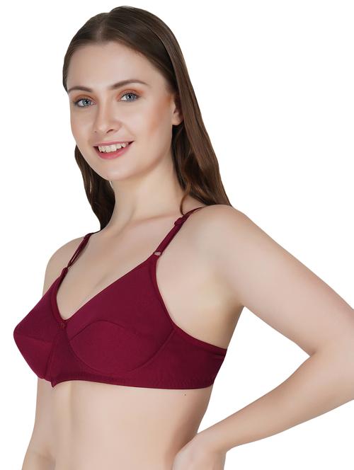 floral patch solid bra - 16818094 - Very Small Image - 1