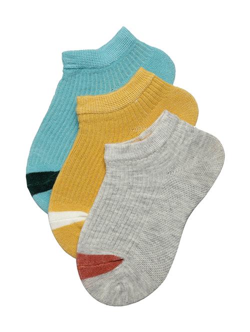 kids pack of 3 solid ankle length socks - 16818269 - Very Small Image - 1