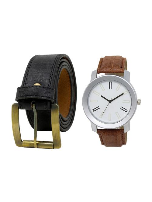 multi colored leatherette belt with watch - 16818909 - Very Small Image - 1