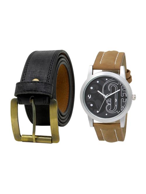 multi colored leatherette belt with watch - 16818953 - Very Small Image - 1