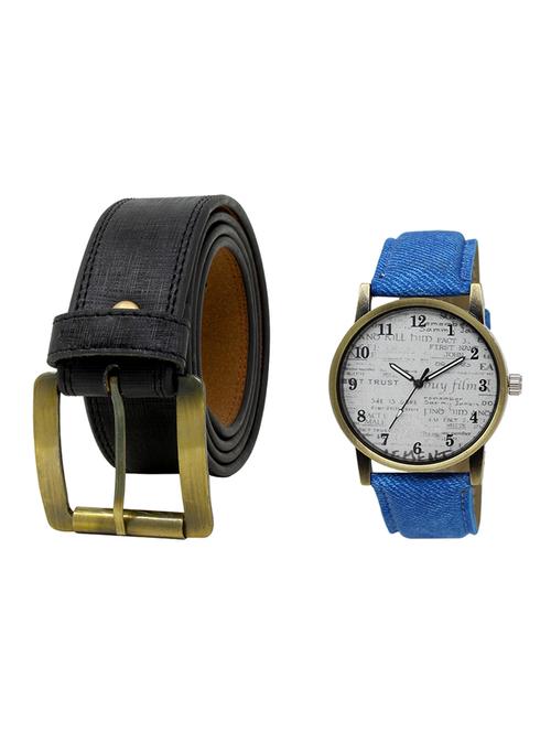 multi colored leatherette belt with watch - 16818967 - Very Small Image - 1