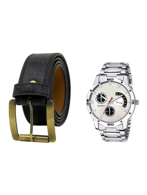 multi colored leatherette belt with watch - 16818988 - Very Small Image - 1