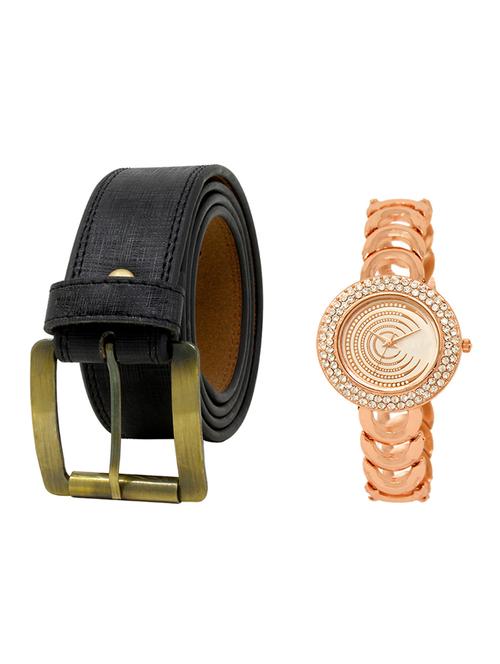 multi colored leatherette belt with watch - 16818997 - Very Small Image - 1