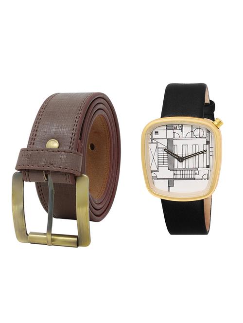 multi colored leatherette belt with watch - 16819108 - Very Small Image - 1