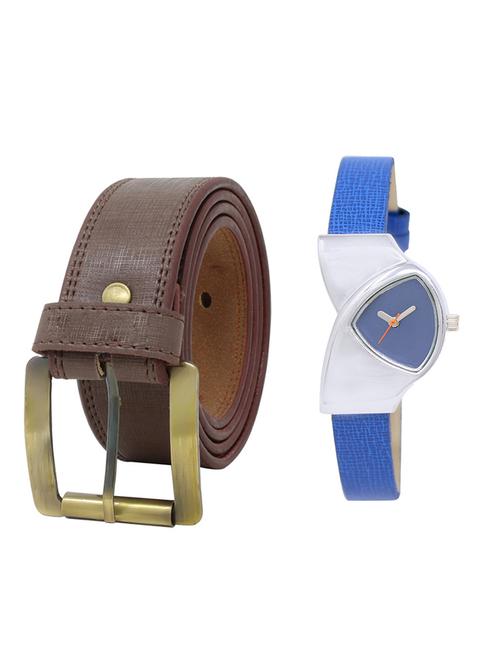 multi colored leatherette belt with watch - 16819130 - Very Small Image - 1