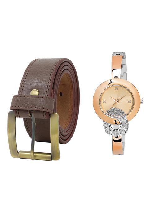 multi colored leatherette belt with watch - 16819156 - Very Small Image - 1
