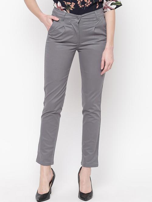 high rise flat front trousers - 16822221 - Very Small Image - 1