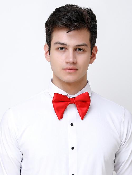red microfiber bow tie - 16822325 - Very Small Image - 1