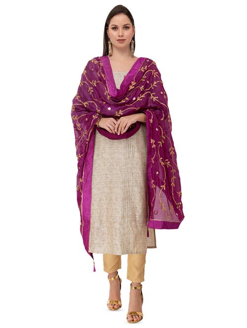tassels embroidered dupatta - 16822991 - Very Small Image - 1