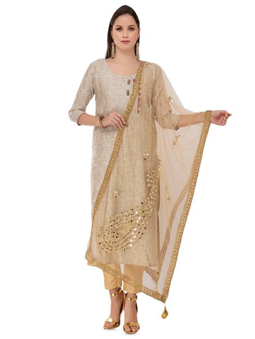 mirror work embroidered dupatta - 16823001 - Very Small Image - 1