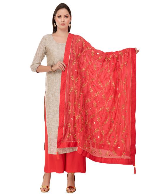tassels embroidered dupatta - 16823016 - Very Small Image - 1