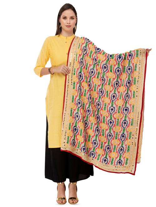 offwhite georgette dupatta - 16823022 - Very Small Image - 1
