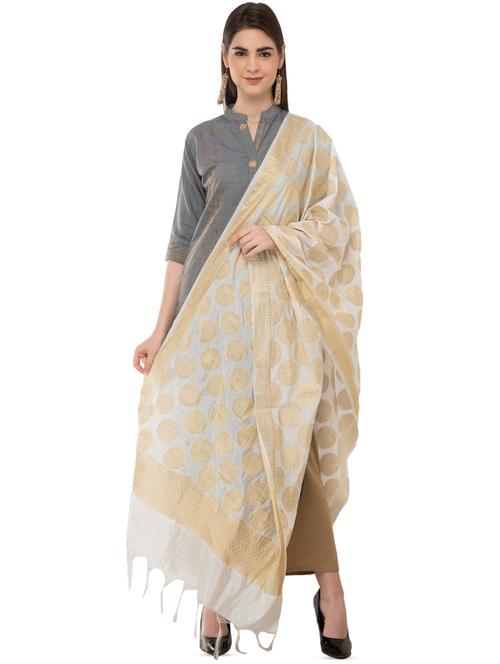 floal woven dupatta - 16823050 - Very Small Image - 1