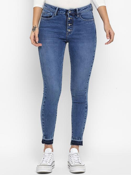 high rise stone washed jeans - 16823093 - Very Small Image - 1