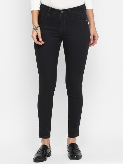 high rise solid jeans - 16823098 - Very Small Image - 1