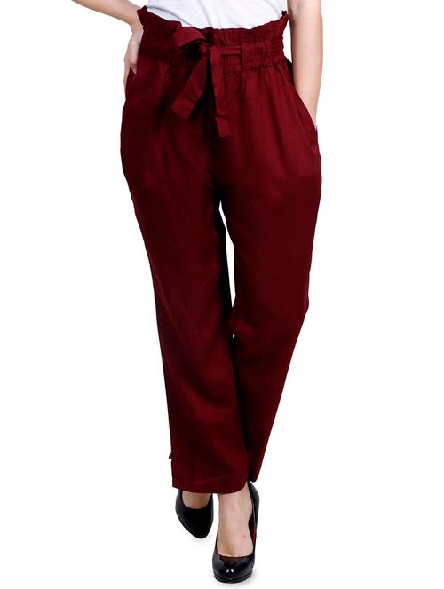 tie front pleated trousers - 16823259 - Very Small Image - 1