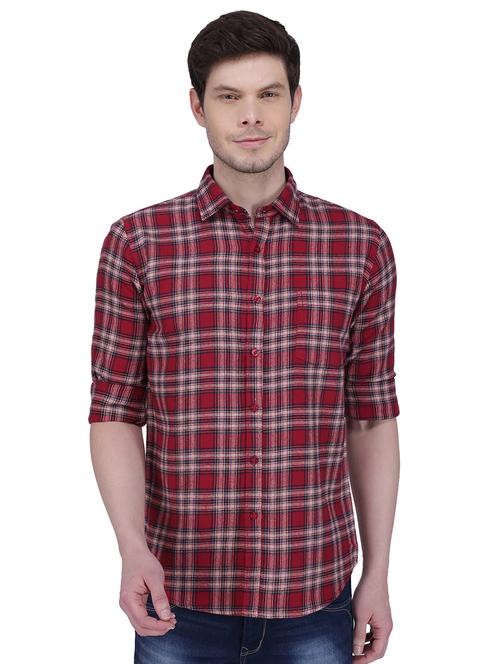 red checkered casual shirt - 16823488 - Very Small Image - 1